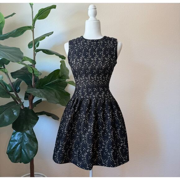 Anthropologie Meadow Rue Black Lace Fit & Flare Dress XS - Picture 3 of 6